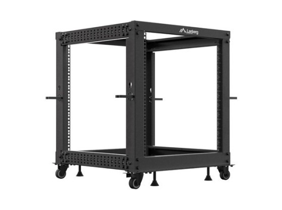 RACK ABIERTO 19" 12U 600X600-1100 AJUSTABLE NEGRO LANBERG