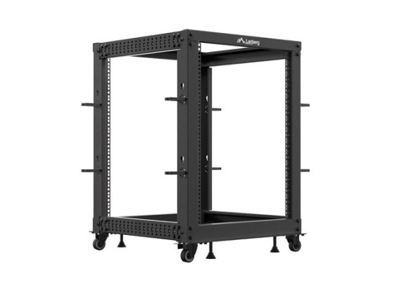 RACK ABIERTO 19" 15U 600X600-1100 AJUSTABLE NEGRO LANBERG