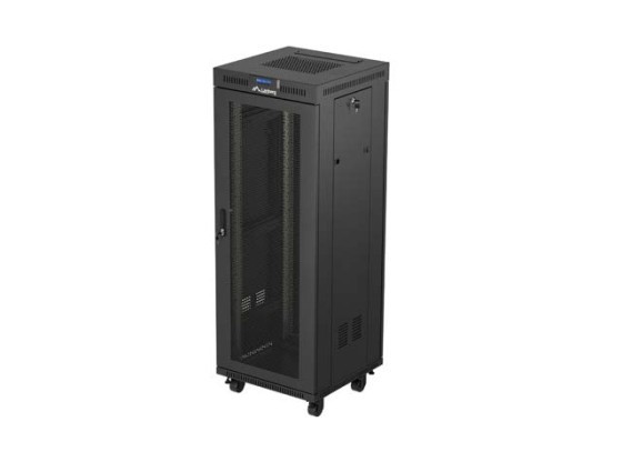 ARMARIO DE INSTALACIÓN EN RACK 19" 32U 600X600 LCD NEGRO PUERTA PERFORADA LANBERG (PAQUETE PLANO)