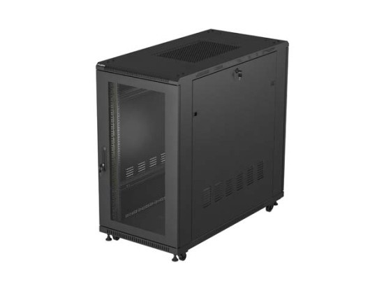 INSTALACIÓN ARMARIO RACK 19" 22U 600X1200 NEGRO PUERTA PERFORADA LANBERG (PAQUETE PLANO)