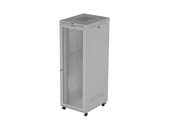 RACK DE INSTALACIÓN 19" 47U 800X1000 GRIS LCD PUERTA PERFORADA LANBERG (PAQUETE PLANO) V2