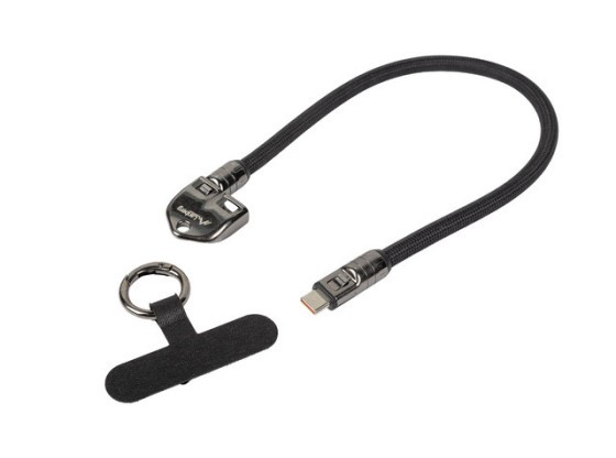CABLE USB-C M/M CORDÓN / COLGANTE 0,3M 240W NEGRO LANBERG