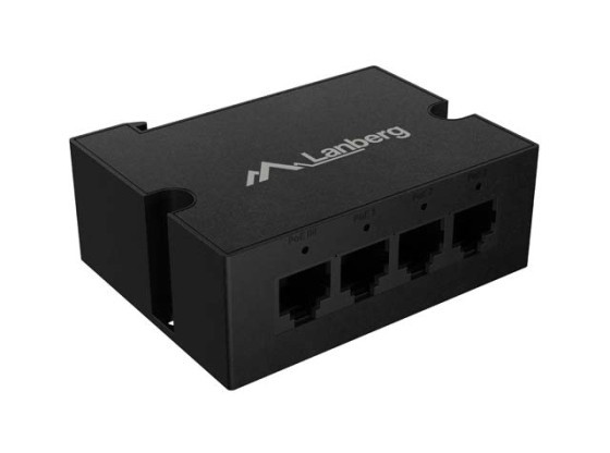 SWITCH LANBERG DIN-GE4-BT-90W 1XIN 3XOUT 1GB POE EXTENSOR GIGABIT ETHERNET DIN RAIL BT 90W
