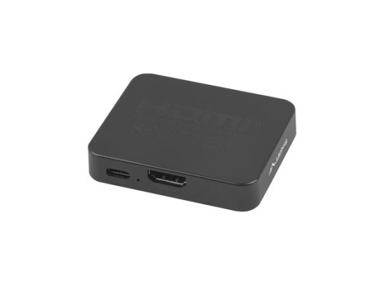 LANBERG HDMI->2X HDMI 4K VIDEO SPLITTER + PUERTO USB-C NEGRO