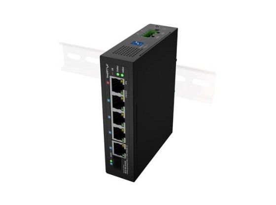 SWITCH LANBERG ILFE-4P-1GE-1S-90 POE INDUSTRIAL LIGERO 1XBT 3XAT SFP+ETH DIN FAST ETHERNET