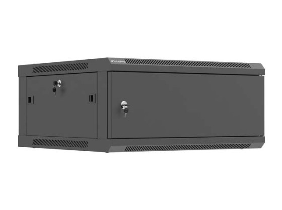 RACK DE INSTALACIÓN 19" 4U 600X600 PUERTA METÁLICA NEGRA LANBERG (PAQUETE PLANO)