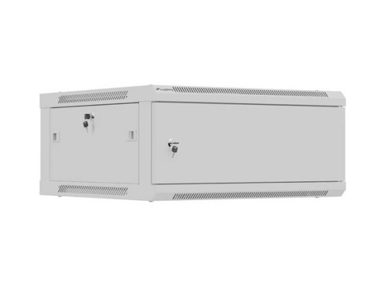 RACK DE INSTALACIÓN 19" 4U 600X600 GRIS PUERTA METÁLICA LANBERG (PAQUETE PLANO)