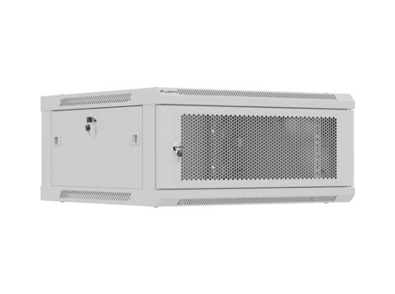 RACK DE INSTALACIÓN 19" 4U 600X600 GRIS PUERTA PERFORADA LANBERG (PAQUETE PLANO)