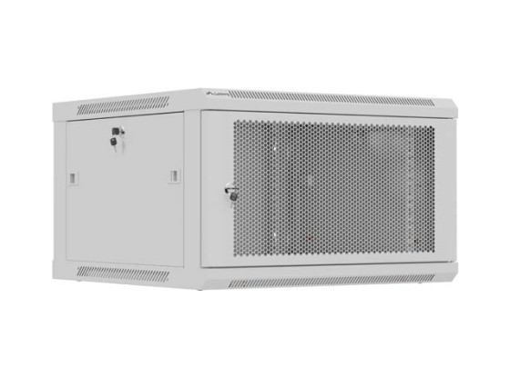 RACK DE INSTALACIÓN 19" 6U 600X600 GRIS PUERTA PERFORADA LANBERG (PAQUETE PLANO)
