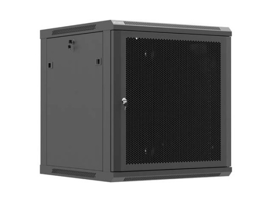 RACK DE INSTALACIÓN 19" 12U 600X600 NEGRO PUERTA PERFORADA LANBERG (PAQUETE PLANO)