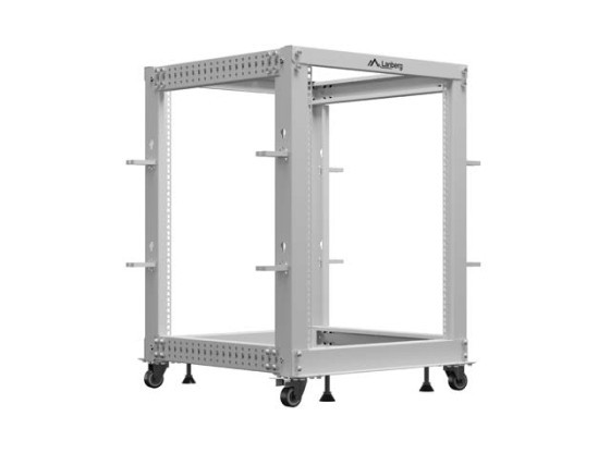 RACK ABIERTO 19" 15U 600X600-1100 AJUSTABLE GRIS LANBERG