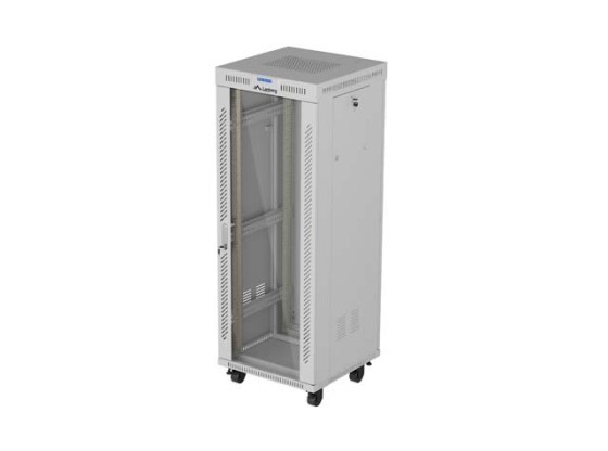 INSTALACIÓN RACK 19" 32U 600X600 GRIS PUERTA CRISTAL LCD LANBERG (FLAT PACK) V2