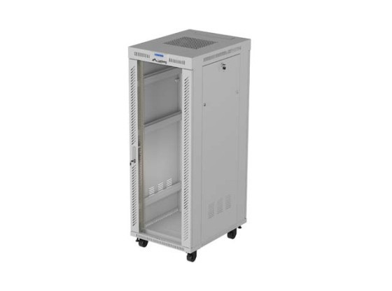 INSTALACIÓN RACK 19" 32U 600X800 GRIS PUERTA CRISTAL LCD LANBERG (FLAT PACK) V2