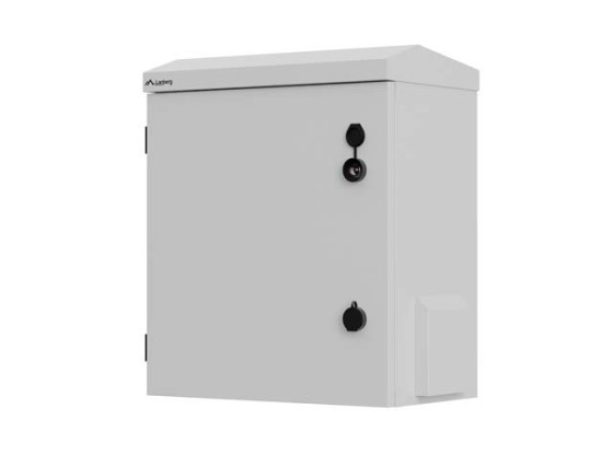 ARMARIO DE RACK DE 10" PARA MONTAJE EN PARED O POSTE, IP55, HERMÉTICO, 420 x 300 x 500, GRIS, LANBERG (MONTADO)
