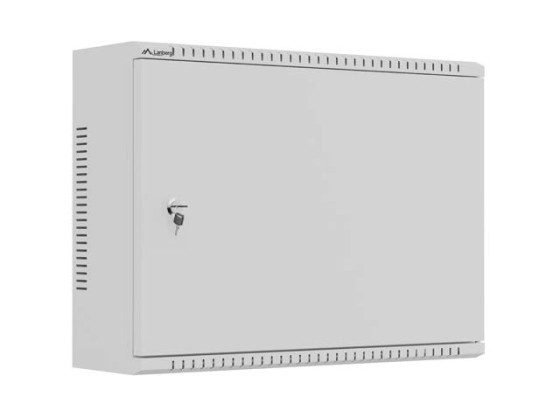 CAJA DE INSTALACIÓN DE TPR DE 19" CON PLACA DE MALLA 560X420X180 GRIS LANBERG (MONTADA)