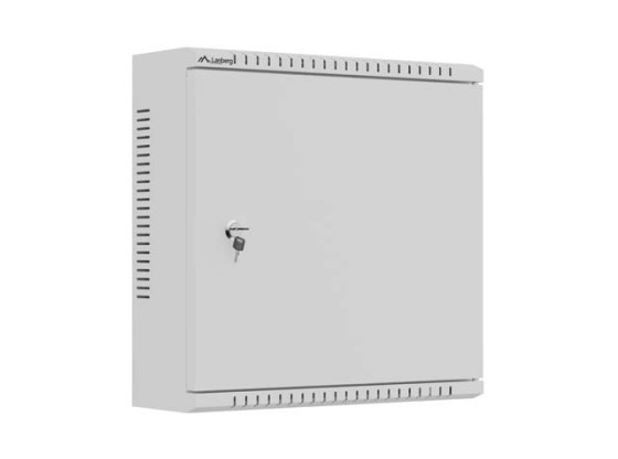 CAJA DE INSTALACIÓN DE TPR DE 10" CON PLACA DE MALLA 400X400X140, GRIS, LANBERG (MONTADA)