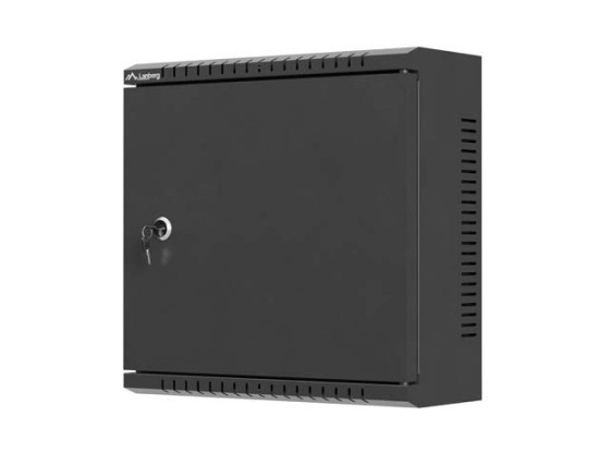 CAJA DE INSTALACIÓN DE TPR DE 10" CON PLACA DE MALLA 340X340X140 NEGRA LANBERG (MONTADA)