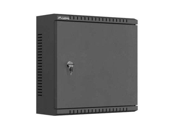 CAJA DE INSTALACIÓN DE TPR DE 10" CON PLACA DE MALLA 340X340X140 NEGRA LANBERG (MONTADA)