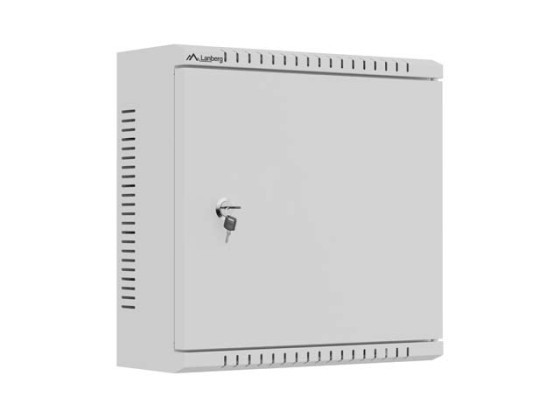 CAJA DE INSTALACIÓN DE TPR DE 10" CON PLACA DE MALLA 340X340X140, COLOR GRIS, LANBERG (MONTADA)