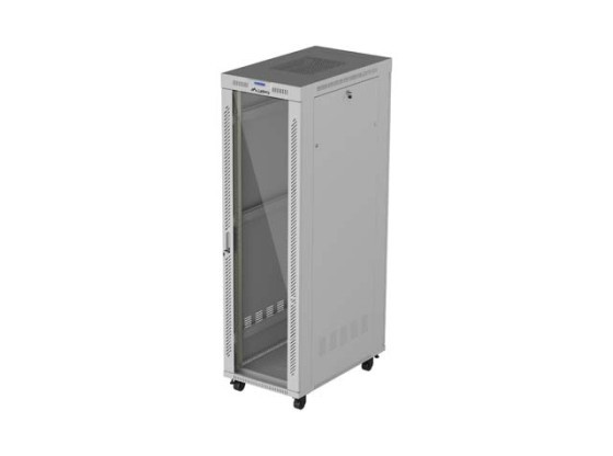 ARMARIO DE RACK DE 19", INDEPENDIENTE, 42U/600X1000 (EN PAQUETE DESMONTABLE) CON PUERTA DE CRISTAL, LCD, GRIS, LANBERG