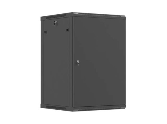 ARMARIO DE RACK DE 19", MONTAJE EN PARED, 18U/600X600 (PAQUETE DESMONTABLE) CON PUERTA METÁLICA NEGRA LANBERG