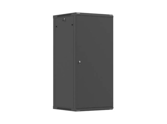 ARMARIO DE RACK DE 19", MONTAJE EN PARED, 27U/600X600 (PAQUETE DESMONTABLE) CON PUERTA METÁLICA NEGRA LANBERG