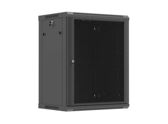 ARMARIO RACK DE 19" PARA MONTAJE EN PARED, 15U/600X450 (PAQUETE DESMONTABLE) CON PUERTA PERFORADA, LANBERG NEGRO