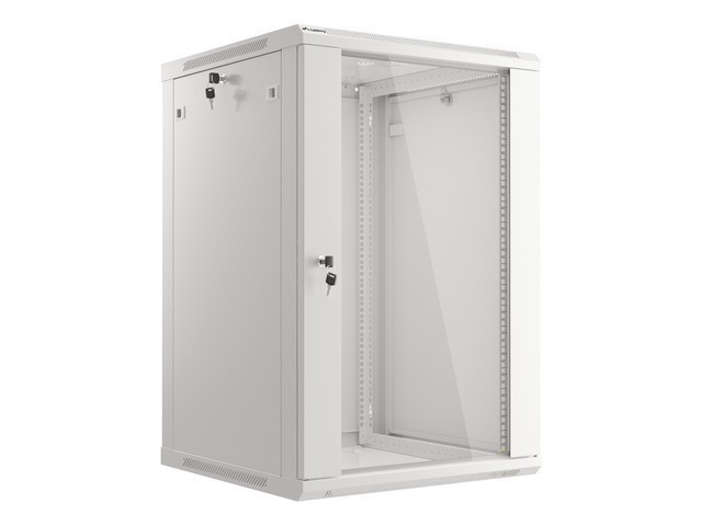 ARMARIO RACK 19" MURAL 18U/600X600 (FLAT PACK) GRIS LANBERG V2