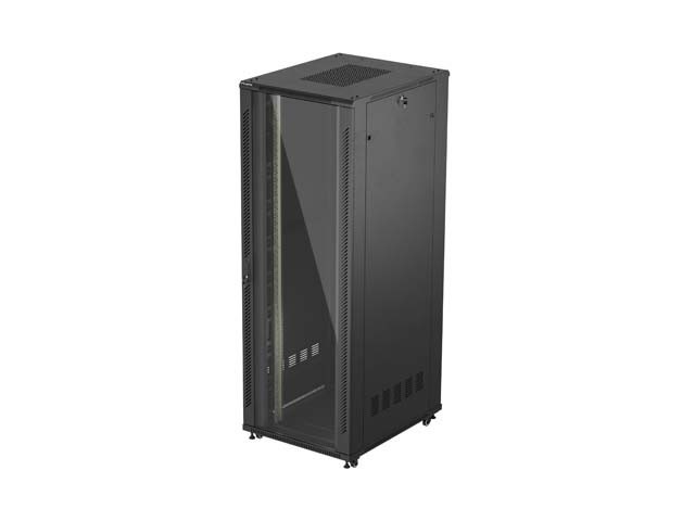 ARMARIO RACK 19" AUTOPORTANTE 47U/800X1000 (FLAT PACK) CON PUERTA DE CRISTAL NEGRO LANBERG