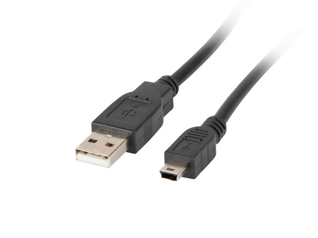 CABLE USB MINI(M)->USB-A(M) 2.0 1,8M NEGRO (CANON) LANBERG