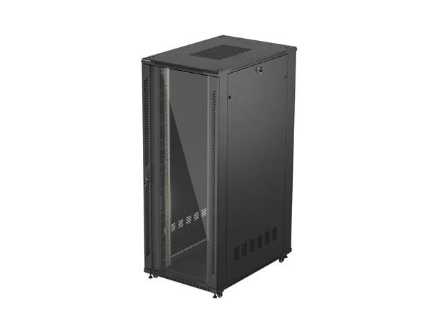 ARMARIO DE INSTALACIÓN EN RACK 19" 42U 800X1200 NEGRO PUERTA DE CRISTAL LANBERG (PAQUETE PLANO)