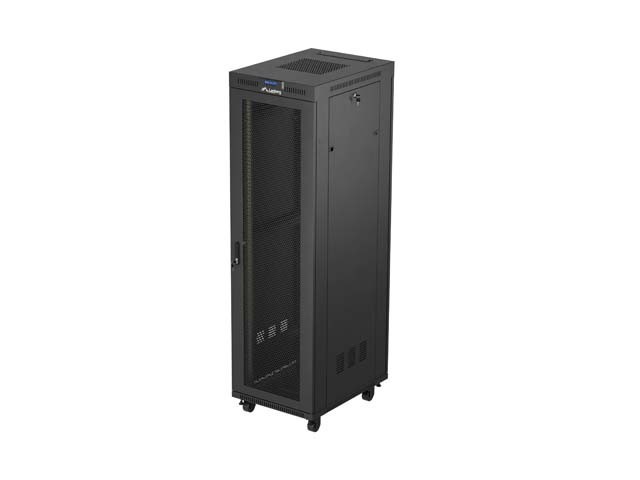 ARMARIO RACK 19" INDEPENDIENTE 42U/600X800 (FLAT PACK) CON PUERTA DE REJILLA LCD NEGRO LANBERG V2