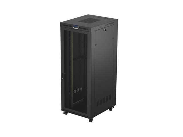 ARMARIO RACK 19" AUTOPORTANTE 42U/800X1000 (FLAT PACK) CON PUERTA DE REJILLA LCD NEGRO LANBERG V2