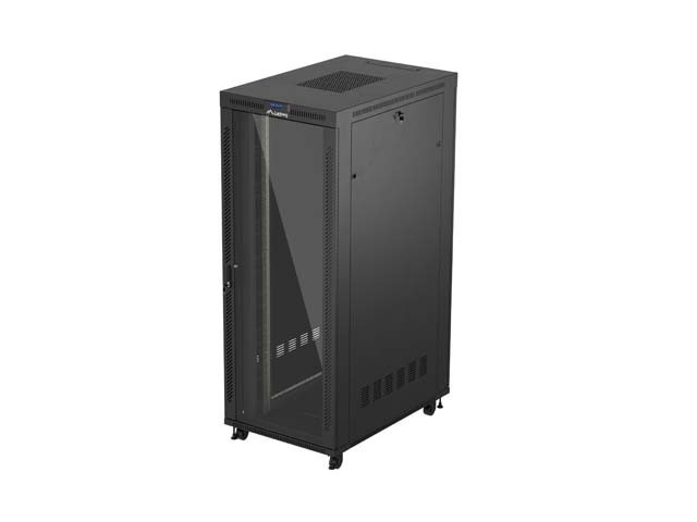 ARMARIO RACK 19" INDEPENDIENTE 42U/800X1200 (FLAT PACK) CON PUERTA DE CRISTAL LCD NEGRO LANBERG V2