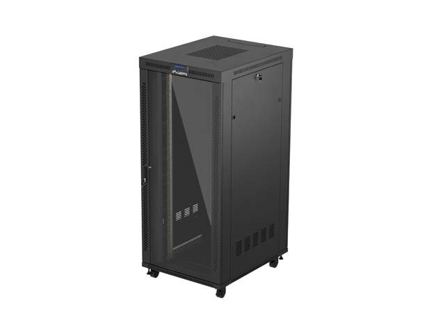 ARMARIO RACK 19" AUTOPORTANTE 37U/800X1000 (FLAT PACK) CON PUERTA DE CRISTAL LCD NEGRO LANBERG V2
