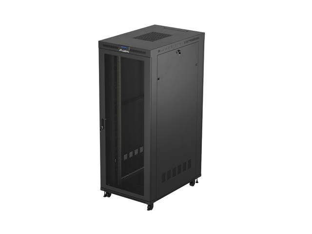 ARMARIO RACK 19" INDEPENDIENTE 42U/800X1200 (FLAT PACK) CON PUERTA DE REJILLA LCD NEGRO LANBERG V2