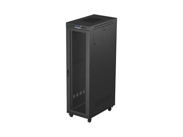 ARMARIO RACK 19" AUTOPORTANTE 42U/600X1000 (FLAT PACK) CON PUERTA DE REJILLA LCD NEGRO LANBERG V2