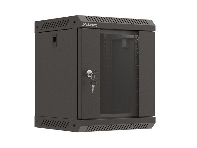 RACK DE INSTALACIÓN 10" 6U 300X300 PUERTA DE CRISTAL NEGRO LANBERG (PAQUETE PLANO)
