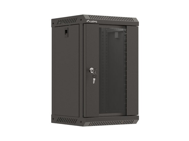RACK DE INSTALACIÓN 10" 9U 300X300 PUERTA DE CRISTAL NEGRO LANBERG (PAQUETE PLANO)