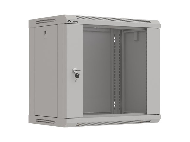 RACK DE INSTALACIÓN 19" 9U 540X350 PUERTA DE CRISTAL GRIS LANBERG (PAQUETE PLANO)