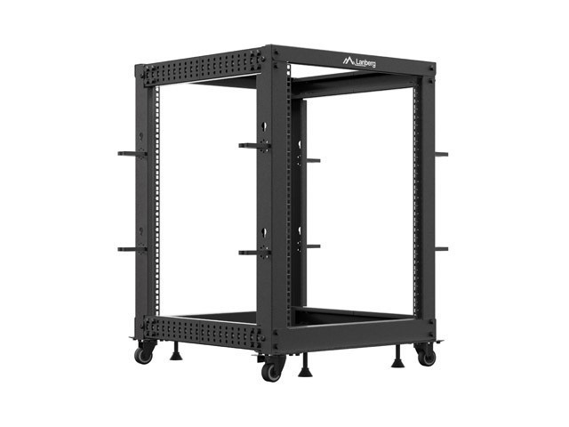 RACK ABIERTO 19" 15U 600X600-1100 AJUSTABLE NEGRO LANBERG