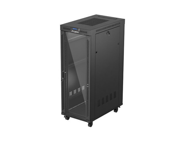 RACK DE INSTALACIÓN 19" 32U 600X1000 NEGRO LANBERG LCD PUERTA DE CRISTAL (PAQUETE PLANO)