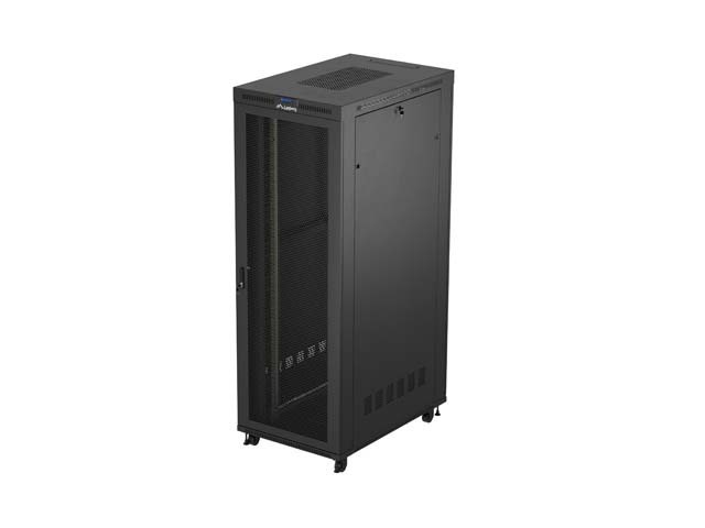 RACK DE INSTALACIÓN 19" 47U 800X1200 LCD NEGRO PUERTA PERFORADA LANBERG (PAQUETE PLANO) V2
