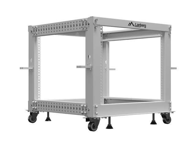 RACK ABIERTO 19" 9U 600X600-1100 AJUSTABLE GRIS LANBERG