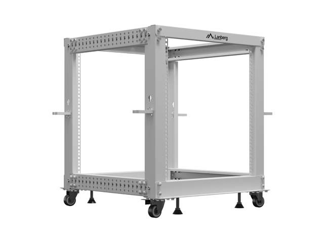 RACK ABIERTO 19" 12U 600X600-1100 AJUSTABLE GRIS LANBERG